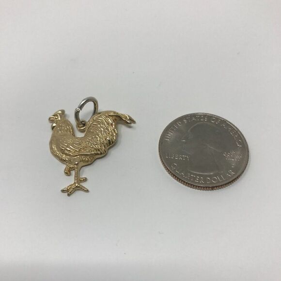 Vintage 14k Gold Rooster Charm/Pendent - Picture 2 of 5